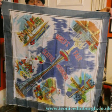 Load image into Gallery viewer, Very Rare 1962 World's Fair SEATTLE WASHINGTON Square Silk Scarf. Good Condition
