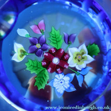 Load image into Gallery viewer, Very Rare. 1990 SCOTTISH Limited Edition of Only 90. Caithness Glass Paperweight: ROYAL BIRTHDAY BOUQUET by Allan Scott
