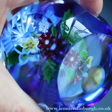 Load image into Gallery viewer, Very Rare. 1990 SCOTTISH Limited Edition of Only 90. Caithness Glass Paperweight: ROYAL BIRTHDAY BOUQUET by Allan Scott
