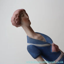 Load image into Gallery viewer, Very Rare Antique Bisque Porcelain SKINNY or Elongated  Figurine by Schafer &amp; Vater: BLACKPOOL MERMAID
