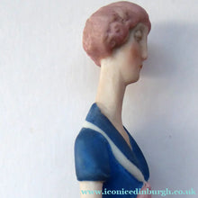 Load image into Gallery viewer, Very Rare Antique Bisque Porcelain SKINNY or Elongated  Figurine by Schafer &amp; Vater: BLACKPOOL MERMAID
