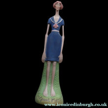 Load image into Gallery viewer, Very Rare Antique Bisque Porcelain SKINNY or Elongated  Figurine by Schafer &amp; Vater: BLACKPOOL MERMAID
