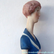 Load image into Gallery viewer, Very Rare Antique Bisque Porcelain SKINNY or Elongated  Figurine by Schafer &amp; Vater: BLACKPOOL MERMAID
