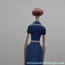 Load image into Gallery viewer, Very Rare Antique Bisque Porcelain SKINNY or Elongated  Figurine by Schafer &amp; Vater: BLACKPOOL MERMAID
