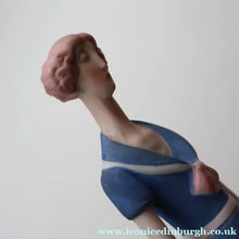 Load image into Gallery viewer, Very Rare Antique Bisque Porcelain SKINNY or Elongated  Figurine by Schafer &amp; Vater: BLACKPOOL MERMAID
