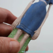 Load image into Gallery viewer, Very Rare Antique Bisque Porcelain SKINNY or Elongated  Figurine by Schafer &amp; Vater: BLACKPOOL MERMAID
