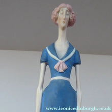 Load image into Gallery viewer, Very Rare Antique Bisque Porcelain SKINNY or Elongated  Figurine by Schafer &amp; Vater: BLACKPOOL MERMAID
