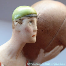 Load image into Gallery viewer, Antique Bisque Porcelain SKINNY or Elongated Figurine by Schafer &amp; Vater: FOOTBALLER
