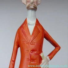 Load image into Gallery viewer, Very Rare Antique Bisque Porcelain SKINNY or Elongated Figurine by Schafer &amp; Vater: FOX HUNTER
