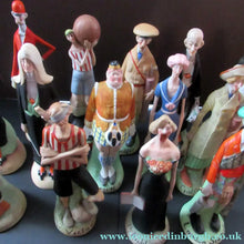 Load image into Gallery viewer, Very Rare Antique Bisque Porcelain SKINNY or Elongated Figurine by Schafer &amp; Vater: MR MCNAB (Scotsman In Mini Kilt)
