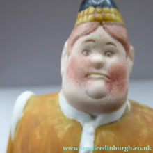 Load image into Gallery viewer, Very Rare Antique Bisque Porcelain SKINNY or Elongated Figurine by Schafer &amp; Vater: MR MCNAB (Scotsman In Mini Kilt) 
