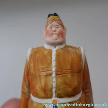 Load image into Gallery viewer, Very Rare Antique Bisque Porcelain SKINNY or Elongated  Figurine by Schafer &amp; Vater: MR MCNAB (Scotsman In Mini Kilt)
