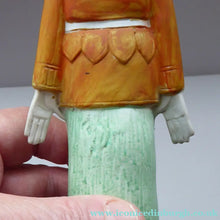 Load image into Gallery viewer, Very Rare Antique Bisque Porcelain SKINNY or Elongated Figurine by Schafer &amp; Vater: MR MCNAB (Scotsman In Mini Kilt) 
