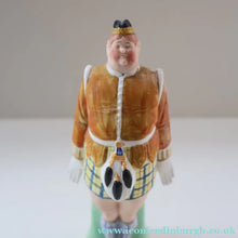 Load image into Gallery viewer, Very Rare Antique Bisque Porcelain SKINNY or Elongated  Figurine by Schafer &amp; Vater: MR MCNAB (Scotsman In Mini Kilt)
