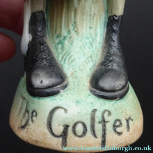 Load image into Gallery viewer, Very Rare Antique Bisque Porcelain SKINNY or Elongated Figurine by Schafer &amp; Vater: THE GOLFER
