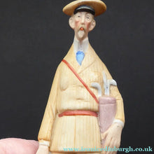 Load image into Gallery viewer, Very Rare Antique Bisque Porcelain SKINNY or Elongated Figurine by Schafer &amp; Vater: THE GOLFER 
