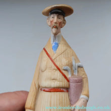Load image into Gallery viewer, Very Rare Antique Bisque Porcelain SKINNY or Elongated  Figurine by Schafer &amp; Vater: THE GOLFER
