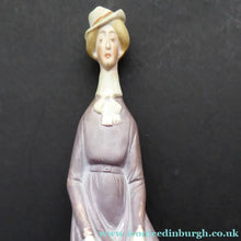Load image into Gallery viewer, Antique Bisque Porcelain SKINNY or Elongated Figurine by Schafer &amp; Vater: THE LITTLE SHOE SHINER
