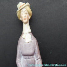 Load image into Gallery viewer, Antique Bisque Porcelain SKINNY or Elongated Figurine by Schafer &amp; Vater: THE LITTLE SHOE SHINER
