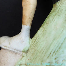 Load image into Gallery viewer, Very Rare Antique Bisque Porcelain SKINNY or Elongated Figurine by Schafer &amp; Vater: THE VICTOR (Footballer) 

