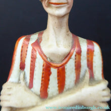 Load image into Gallery viewer, Very Rare Antique Bisque Porcelain SKINNY or Elongated Figurine by Schafer &amp; Vater: THE VICTOR (Footballer) 
