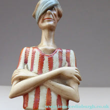 Load image into Gallery viewer, Very Rare Antique Bisque Porcelain SKINNY or Elongated Figurine by Schafer &amp; Vater: THE VICTOR (Footballer) 
