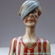 Load image into Gallery viewer, Very Rare Antique Bisque Porcelain SKINNY or Elongated Figurine by Schafer &amp; Vater: THE VICTOR (Footballer) 
