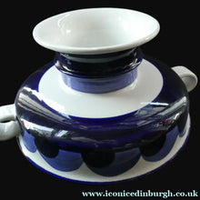 Load image into Gallery viewer, Arabia Paju Pattern 1960s Fruit Bowl with Twin Handles and Pedestal Base
