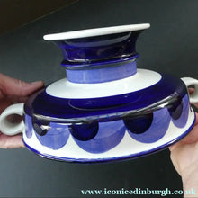 Load image into Gallery viewer, Arabia Paju Pattern 1960s Fruit Bowl with Twin Handles and Pedestal Base
