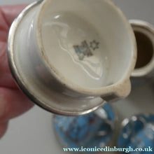 Load image into Gallery viewer, Very Rare EDWARDIAN PARAGON Star Mark. Porcelain &amp; Applied Silver Cabaret Coffee Service
