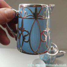 Load image into Gallery viewer, Very Rare EDWARDIAN PARAGON Star Mark. Porcelain &amp; Applied Silver Cabaret Coffee Service

