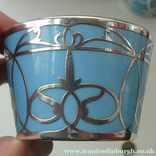 Load image into Gallery viewer, Very Rare EDWARDIAN PARAGON Star Mark. Porcelain &amp; Applied Silver Cabaret Coffee Service

