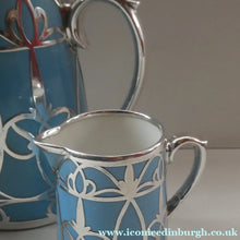 Load image into Gallery viewer, Very Rare EDWARDIAN PARAGON Star Mark. Porcelain &amp; Applied Silver Cabaret Coffee Service
