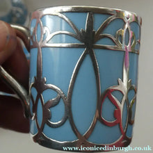 Load image into Gallery viewer, Very Rare EDWARDIAN PARAGON Star Mark. Porcelain &amp; Applied Silver Cabaret Coffee Service
