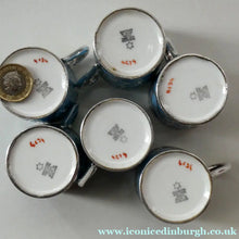 Load image into Gallery viewer, Very Rare EDWARDIAN PARAGON Star Mark. Porcelain &amp; Applied Silver Cabaret Coffee Service
