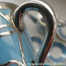 Load image into Gallery viewer, Very Rare EDWARDIAN PARAGON Star Mark. Porcelain &amp; Applied Silver Cabaret Coffee Service
