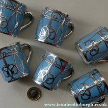 Load image into Gallery viewer, Very Rare EDWARDIAN PARAGON Star Mark. Porcelain &amp; Applied Silver Cabaret Coffee Service
