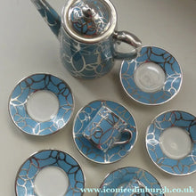 Load image into Gallery viewer, Very Rare EDWARDIAN PARAGON Star Mark. Porcelain &amp; Applied Silver Cabaret Coffee Service
