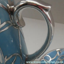 Load image into Gallery viewer, Very Rare EDWARDIAN PARAGON Star Mark. Porcelain &amp; Applied Silver Cabaret Coffee Service
