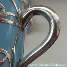 Load image into Gallery viewer, Very Rare EDWARDIAN PARAGON Star Mark. Porcelain &amp; Applied Silver Cabaret Coffee Service
