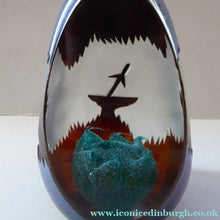 Load image into Gallery viewer, Vintage SCOTTISH Caithness Glass Paperweight: Sword in the Stone by Philip Chaplain
