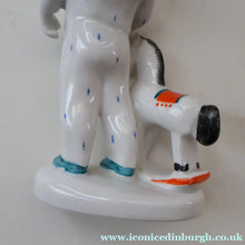 Load image into Gallery viewer, Very Rare Lomonosov SOVIET Figurine of a Little Boy with a Toy Rocking Horse
