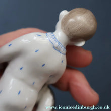 Load image into Gallery viewer, Very Rare Lomonosov SOVIET Figurine of a Little Boy with a Toy Rocking Horse
