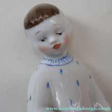 Load image into Gallery viewer, Very Rare Lomonosov SOVIET Figurine of a Little Boy with a Toy Rocking Horse
