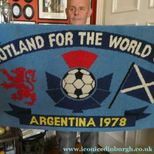 Load image into Gallery viewer, 1978 World Cup. Scotland Argentia Souvenir Wool Fireside Rug
