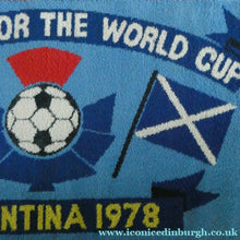 Load image into Gallery viewer, 1978 World Cup. Scotland Argentia Souvenir Wool Fireside Rug
