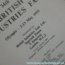 Load image into Gallery viewer, VERY RARE Publications Relating to the BRITISH INDUSTRIES FAIR held at Olympia in 1955
