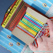 Load image into Gallery viewer, Very Rare Set of MURRAY'S Classic Fairy Tales (Treasure Hour). 12 Miniature Books in the Rare Box Shaped Like a Victorian Bookshop
