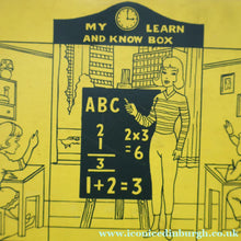 Load image into Gallery viewer, Very Rare Set of MURRAY'S My Learn and Know Books (Treasure Hour). 12 Miniature Books in the Rare Box Shaped Like a Mid Century School Room
