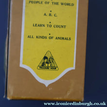 Load image into Gallery viewer, Very Rare Set of MURRAY'S My Learn and Know Books (Treasure Hour). 12 Miniature Books in the Rare Box Shaped Like a Mid Century School Room
